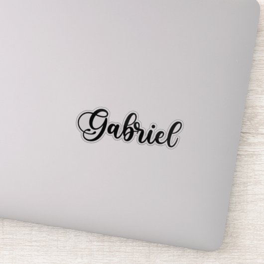 Gabriel Name - Handgeschreven kalligrafie Sticker (Detail)