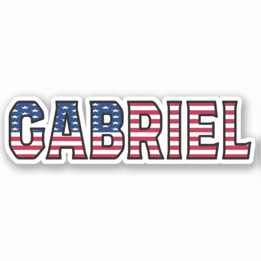 Gabriel Name Vorname USA Sticker Stickerset (Voorkant)