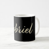 Gabriel Name whitegold Tasse Teetasse Kaffeetasse Koffiemok (Voorkant rechts)
