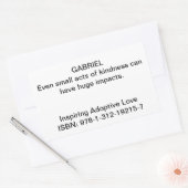 Gabriel Quote in "Inspirerende Adoptieve Liefde" R Rechthoekige Sticker (Envelop)