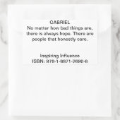 Gabriel Quote in "Inspirerende Invloed" Rechthoekige Sticker (Tas)