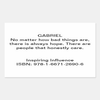 Gabriel Quote in "Inspirerende Invloed" Rechthoekige Sticker