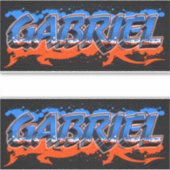 Gabriel Vorname Name Graffiti Aufkleber Sticker (Voorkant)