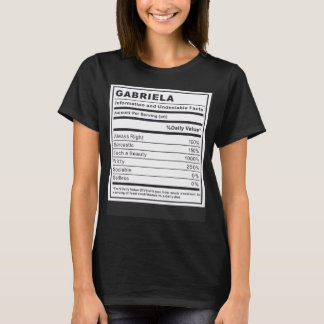 Gabriela Informatie en onmiskenbare feiten T-shirt