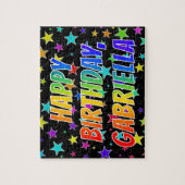 "GABRIELLA" First Name, Fun "HAPPY BIRTHDAY" Legpuzzel (Verticaal)
