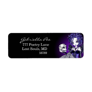 "Gabriella" Gothic Skull Angel Labels