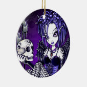 "Gabriella" Gothic Skull Angel Ornaments Keramisch Ornament (Rechts)