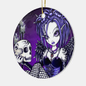 "Gabriella" Gothic Skull Angel Ornaments Keramisch Ornament (Links)