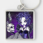 "Gabriella" Gothic Skull Angel Sleutelhanger (Voorkant)