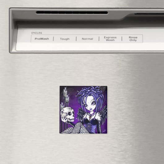 "Gabriella" Gotische Schedel Engel Magneet (Insitu (Vaatwasser))