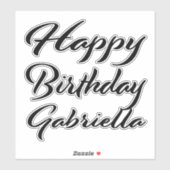 Gabriella Name Vorname black Sticker Geburtstag (Vel)