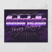 Gabriella Name Vorname lila Postkarte Geburtstag Briefkaart (Voorkant)