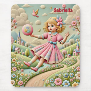 GABRIELLA ~ Pastelborduurwerk ~ Mousepad Muismat