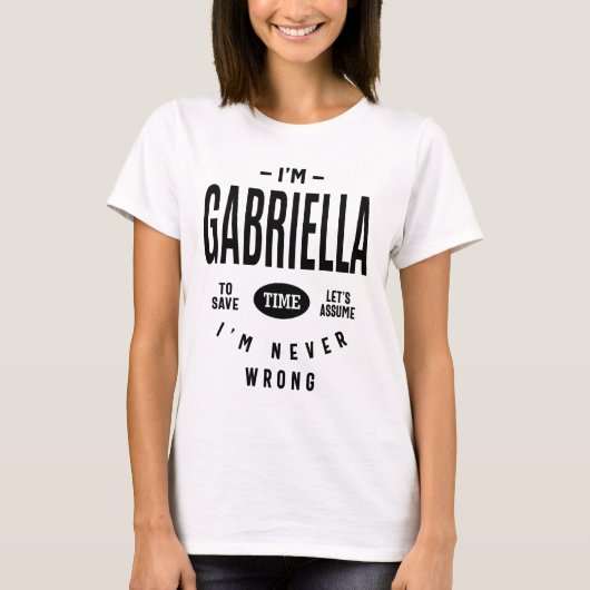 Gabriella Persoonlijke naam Birthday T-shirt (Voorkant)