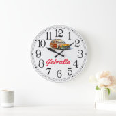 Gabriella's Surfer Girl Woody Large Clock Grote Klok (Huis)