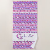 Gabrielle betekent bloem roze handdoek (Voorkant)