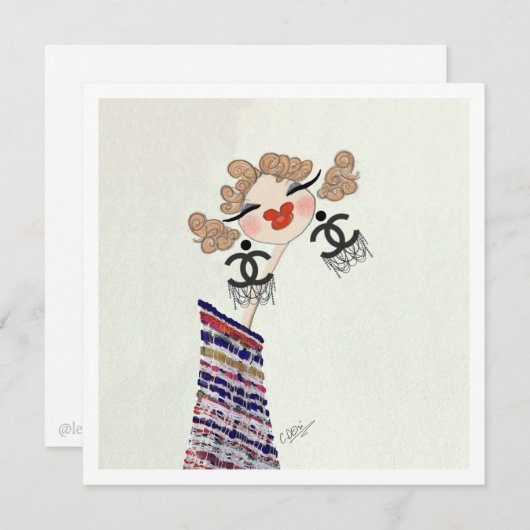 Gabrielle Coco is blij met de Mode Feestdagenkaart (Voorkant / Achterkant)