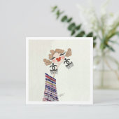 Gabrielle Coco is blij met de Mode Feestdagenkaart (Staand voorkant)