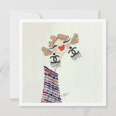 Gabrielle Coco is blij met de Mode Feestdagenkaart (Voorkant)