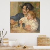 Gabrielle en Jean (door Pierre-Auguste Renoir) Poster (Keuken)