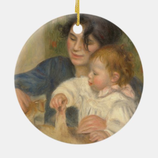 Gabrielle en Jean (van Pierre-Auguste Renoir) Keramisch Ornament (Achterkant)