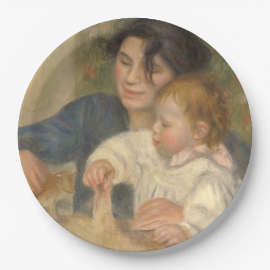 Gabrielle en Jean (van Pierre-Auguste Renoir) Papieren Bordje (Voorkant)