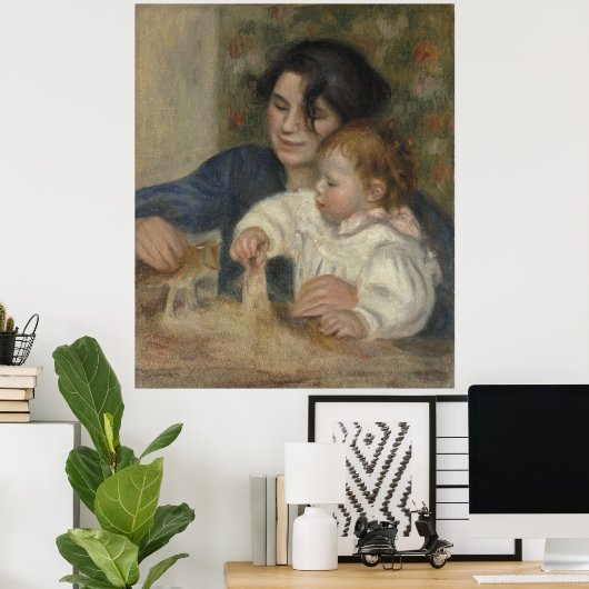 Gabrielle en Jean van Pierre-Auguste Renoir Poster (Thuiskantoor)