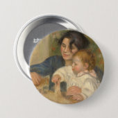 Gabrielle en Jean (van Pierre-Auguste Renoir) Ronde Button 7,6 Cm (Voorkant /achterkant)