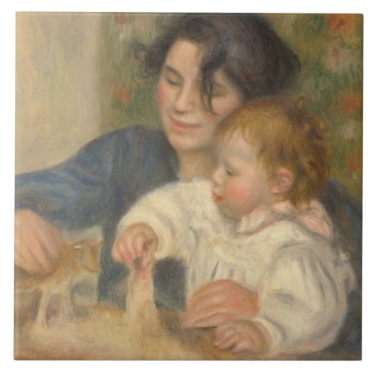 Gabrielle en Jean (van Pierre-Auguste Renoir) Tegeltje (Voorkant)