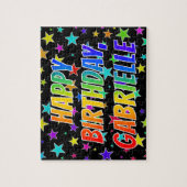 "GABRIELLE" First Name, Fun "HAPPY BIRTHDAY" Legpuzzel (Verticaal)