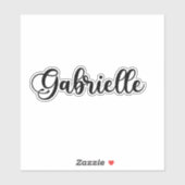 Gabrielle Naam - Handgeschreven kalligrafie Sticker (Vel)
