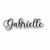 Gabrielle Naam - Handgeschreven kalligrafie Sticker (Voorkant)