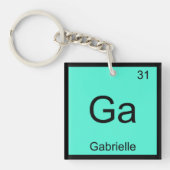 Gabrielle Name Chemistry Element Periodic Table Sleutelhanger (voorkant)