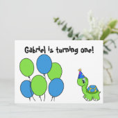 Gabriël's eerste verjaardag kaart (Staand voorkant)