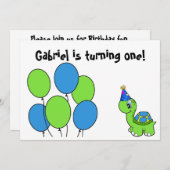 Gabriël's eerste verjaardag kaart (Voorkant / Achterkant)