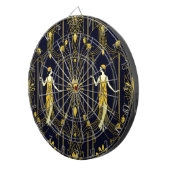 Gabsy gold and black decorative pattern dartbord (Voorkant Rechts)