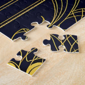 Gabsy gold and black decorative pattern legpuzzel (Zijkant)