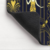 Gabsy gold and black decorative pattern muismat (Hoek)