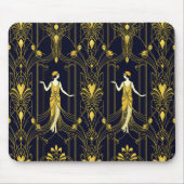 Gabsy gold and black decorative pattern muismat (Voorkant)