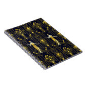 Gabsy gold and black decorative pattern notitieboek (Rechterzijde)
