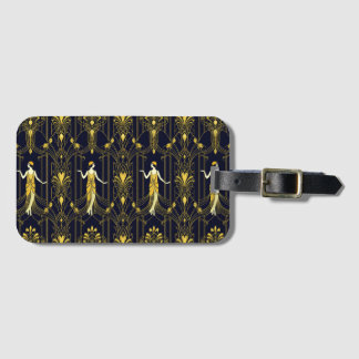 Gabsy goud en zwart decoratief patroon bagagelabel