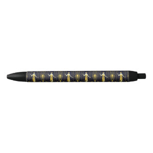 Gabsy gouden en zwarte decoratieve patroon inkt pen
