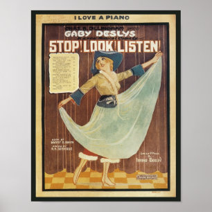 Gaby Deslys stoppen! Kijk! Luister! Songbook C Poster