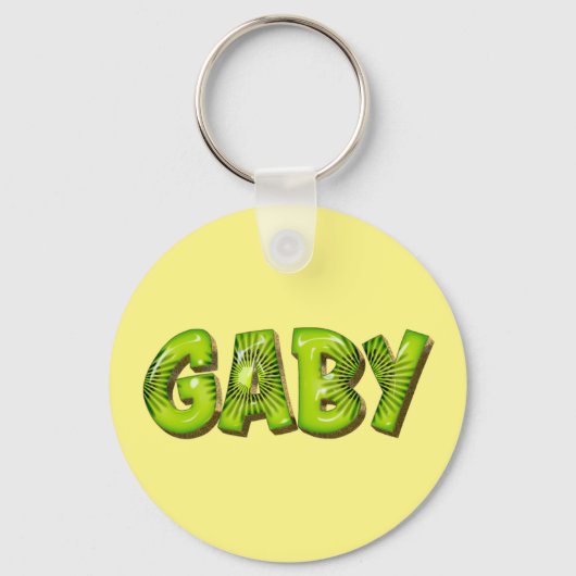Gaby Name Kiwi Design Schlüsselanhänger Sleutelhanger (Voorkant)