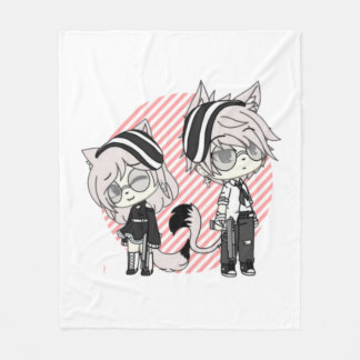 gacha, gacha leven, anime, manga, kunst, schattig fleece deken