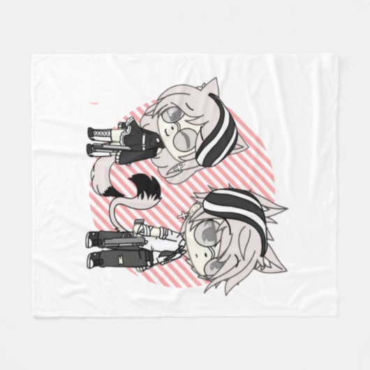 gacha, gacha leven, anime, manga, kunst, schattig fleece deken (Voorkant (Horizontaal))
