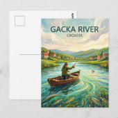 Gacka rivier Kroatië Briefkaart (Voorkant / Achterkant)