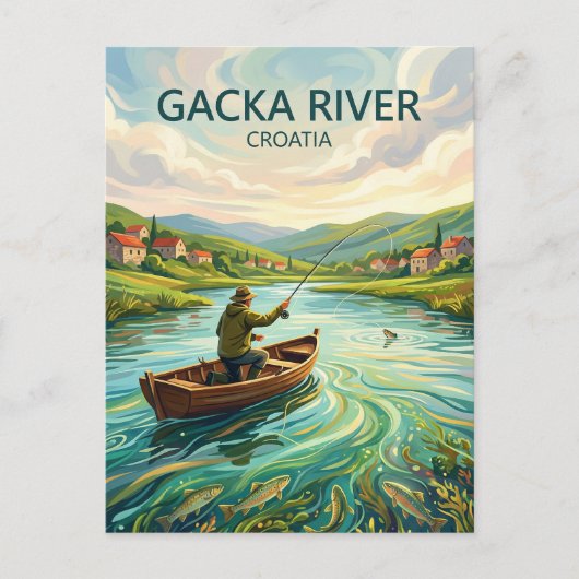 Gacka rivier Kroatië Briefkaart (Voorkant)