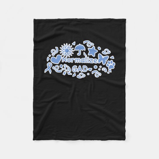 Gad (blauw) Sticker normaliseren Fleece Deken (Voorkant)