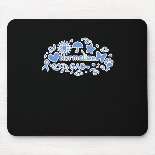 Gad (blauw) Sticker normaliseren Muismat (Voorkant)